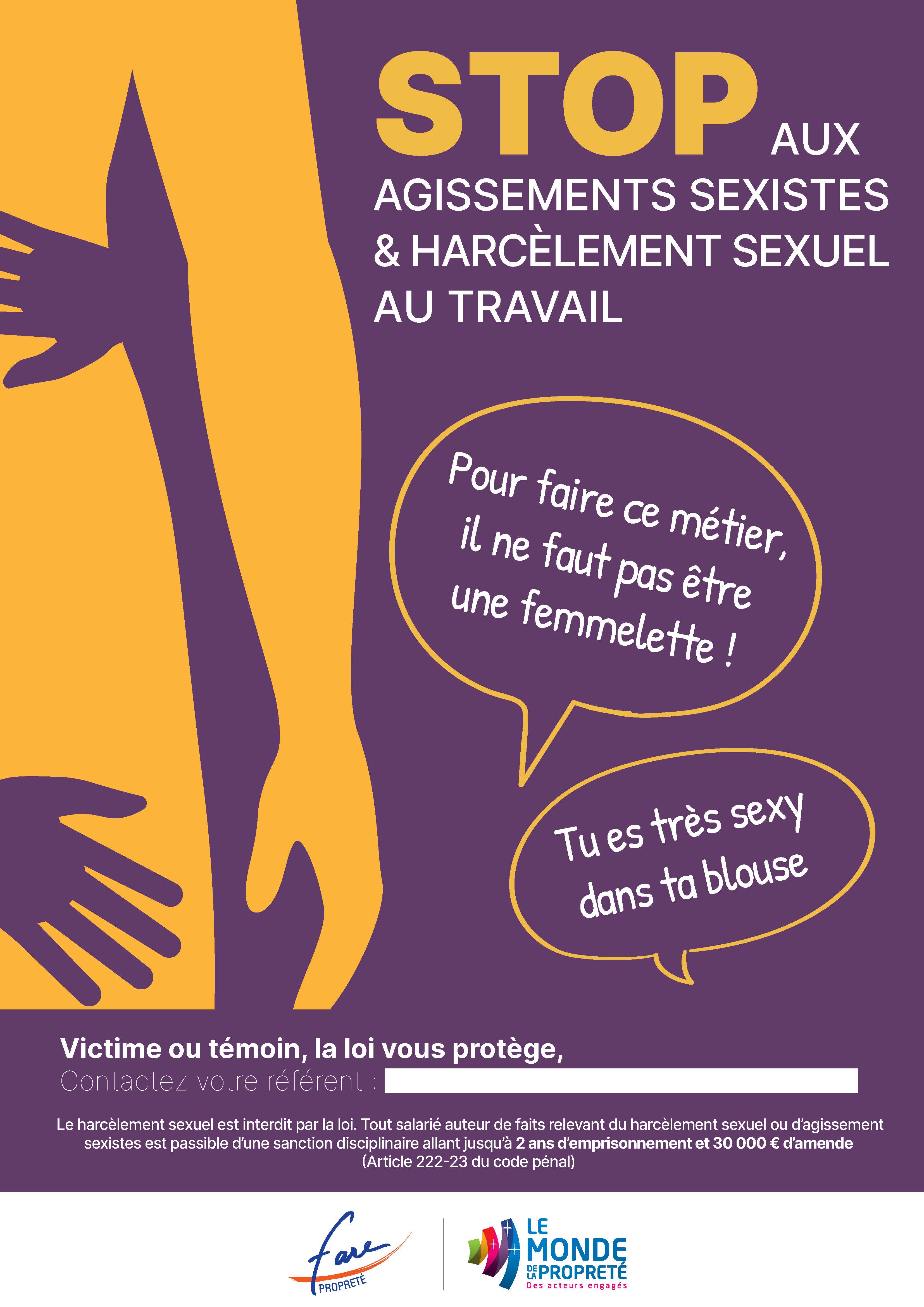 PANNEAU AFFICHAGE OBLIGATOIRE HARCELEMENT MORAL ET SEXUEL (A0520)