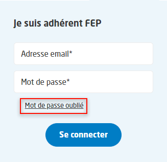 Mot de passe oublié